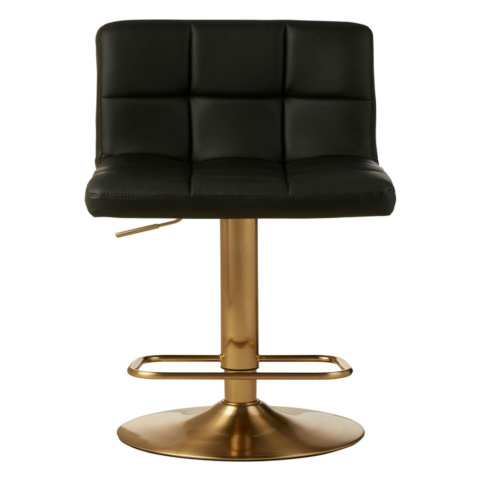 image 1 of Interiors by Premier Elegant Design Quilted Bar Stool, Comfort And Stable Counter Stool, Height Adjustable Contemporary Bar Stool