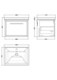 image 5 of Balterley Modern Bathroom Wall Hung Single Drawer Vanity Unit with Fireclay Basin - Vanity Basin Units, 1 Tap Hole | Grey | Monument Grey | 497 x 630 x 471mm