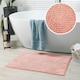 image 3 of Chenille Bobble Bath Mat Non-Slip 50 x 80cm - Blush Pink