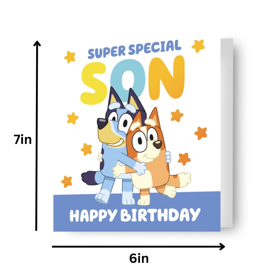 image 1 of Bluey 'Super Special Son' Birthday Card