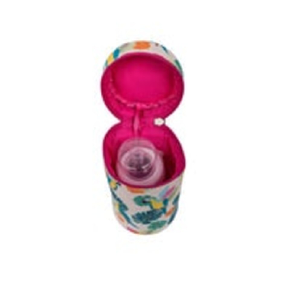 image 1 of Pink Lining Bottle Holder - Parrot Cream