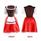 image 5 of Red & Brown Bavarian Dress with Green Hat | Red | XL