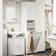 image 5 of SoBuy BZR124-W,Tall Bathroom Storage Cabinet with Laundry Basket | White | White | 1