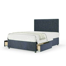 Midnight Linen 2 Drawer Divan Base and Valencia Headboard Single