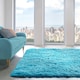 image 1 of Home Republic Alaska Sponged Shaggy Rug - 160 x 230 Blue