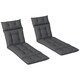 image 9 of Outsunny Garden Lounge Chair Cushions Set of 2, 220gsm Fabric 