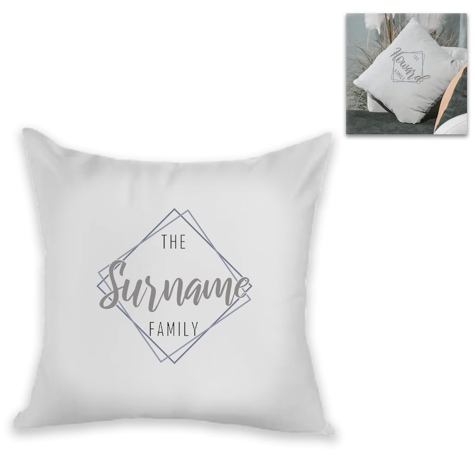 image 1 of Personalised The Surname Family Cushion for Family