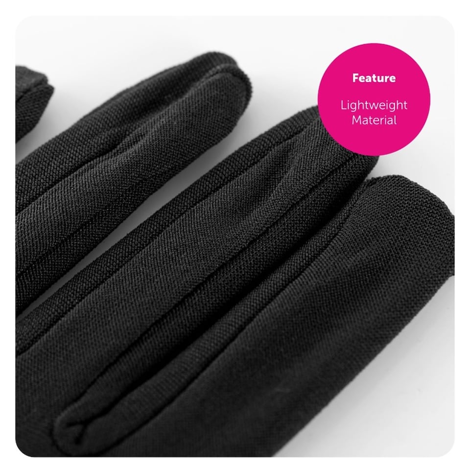 image 1 of Long Black Spandex Gloves | Black | 3
