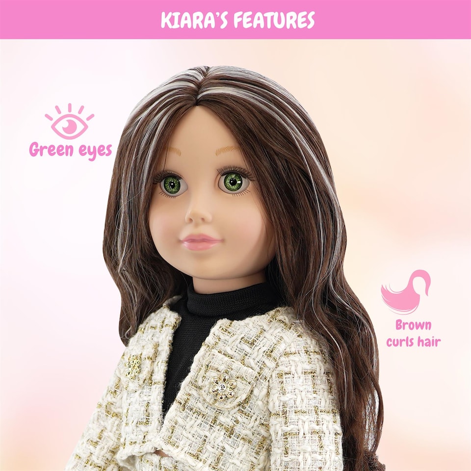 image 1 of BiBi Doll 18" Kiara Fashion Doll Toy With Movable Limbs