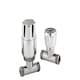 image 1 of Straight Thermostatic Radiator Valves, Sold in Pairs - Chrome