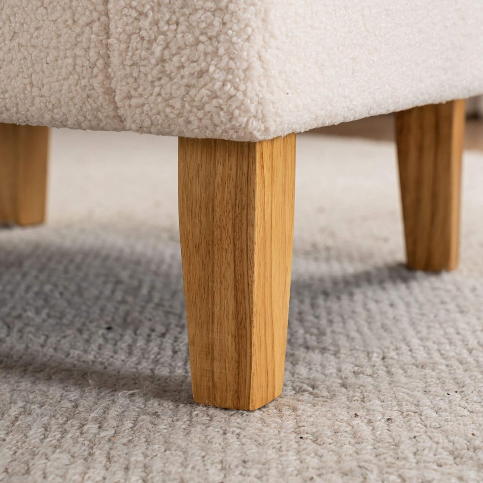 image 1 of Fabric Tub Chair Colour Range Wooden Legs Armchair Living Room Modern Office | Cream