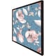 image 1 of Pink flowers on blue (Picutre Frame) Brown | XL