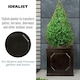 image 6 of Faux Lead Chelsea Box Square Dark Grey Light Stone Garden Planter W55 H55 L55 cm, 166 ltrs Cap.
