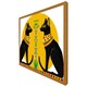 image 5 of Illustration of black egyptian cats with papyrus (Picutre Frame) White | M