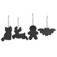image 2 of Something Different Skeleton Cookie Ornament Set (Pack of 4) - Black/White - One Size