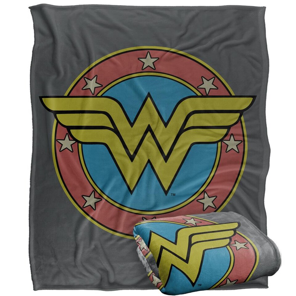 image 1 of Wonder Woman Vintage Logo Blanket