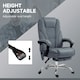 image 4 of Vinsetto Massage Office Chair, Heated Reclining Desk Chair, Dark Grey
