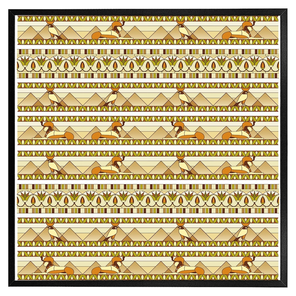 image 1 of Ornament of ancient egypt to the frescoes (Picture Frame) Brown | XS