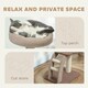image 4 of PawHut Cat Tower with Sisal Scratch Post, Ball, Perch, Stairs, 88cm, Brown
