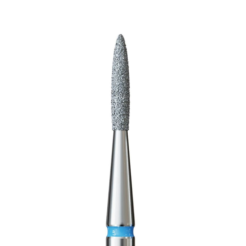IQ Nails Diamond Nail Drill Bit Long Flame Medium Fine 1.4mm For Manicure Pedicure 243R.524.014