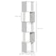 image 5 of HOMCOM Modern 5-Tier Bookshelf, Freestanding Bookcase Storage Shelving for Living Room Home Office Study, White and Light Grey