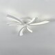 image 1 of Living and Home Unique V-Shaped LED Semi Flush Ceiling Light, 70cm Dia x 6.5cm H | White