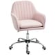 image 1 of HOMCOM Office Chair, Swivel Desk Chair w/ Adjustable Height, Pink