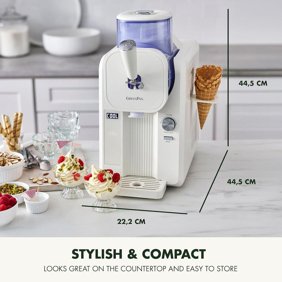 image 1 of Greenpan Frost Ice Cream Maker & Slushie Machine with Built-In Compressor
