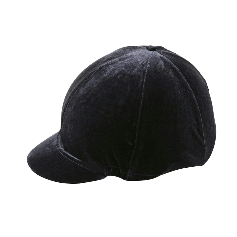 image 1 of Shires Velveteen Hat Cover - Black - 53cm - 57cm Black | 53cm - 57cm