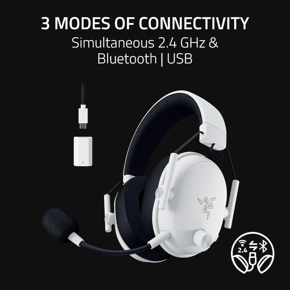 image 1 of BlackShark V3 - Wireless e-sports Headset - TriForce 50mm Drivers - Detachable broadband Microphone - THX Spatial Audio - Wireless 2,4 GHz & Bluetooth - FPS profiles - PC/Mac | White