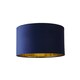 image 1 of ValueLights Reni Medium Navy Velvet Chrome Inner Lamp Shade | Blue