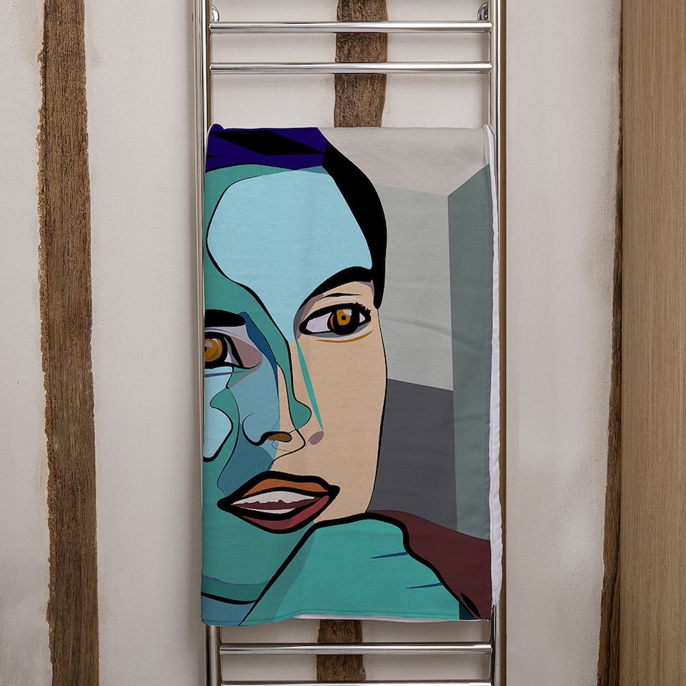 image 1 of thoughtful boy Designer Bath Towel | Multi