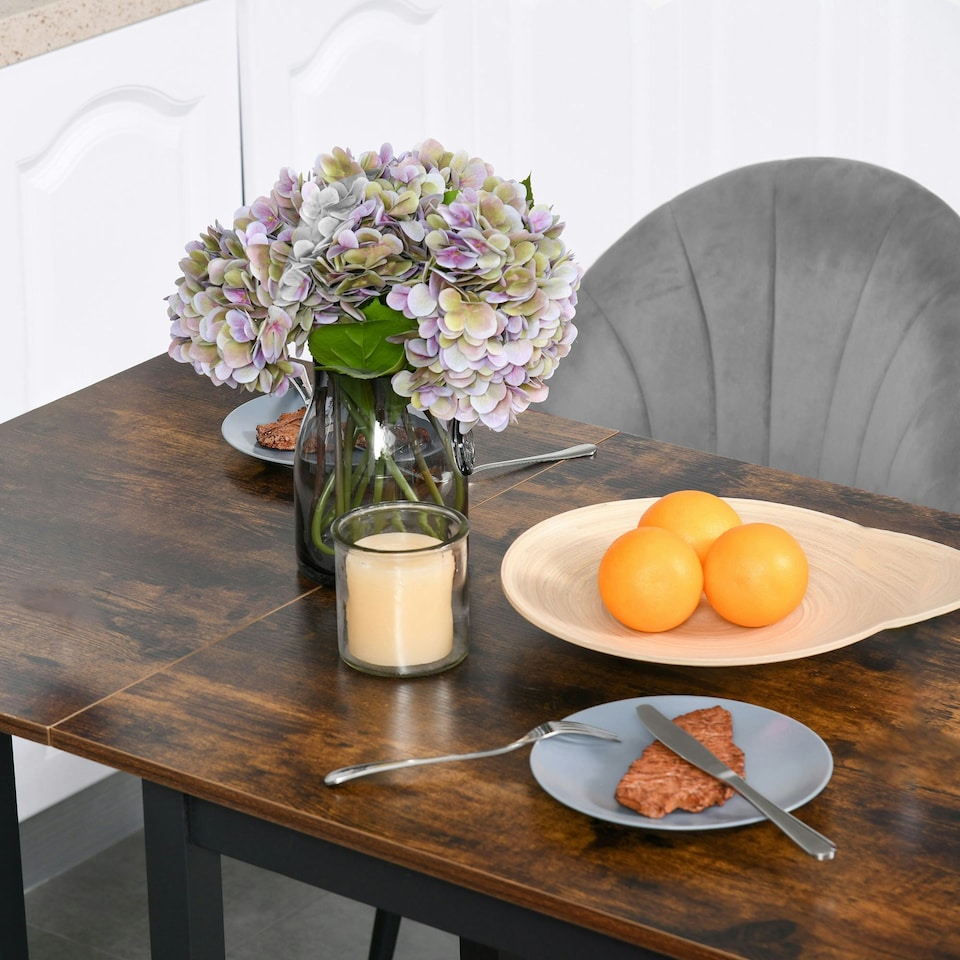 image 1 of HOMCOM Drop Leaf Kitchen Foldable Table Folding Table Foldable for Dining Room