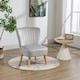 image 4 of Arezza Velvet Accent Chair - Silver