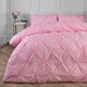 image 1 of OHS Pinch Pleat Diamond Pintuck Duvet Cover and Pillowcase Set, King - Pink