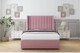 image 1 of Sloomy Falcon Pink Plush Divan Bed With Mattress 2 Drawers Footend With 54" Wingback Headboard 4' Small Double | Pink | Pink | Small Double | 1
