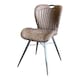 image 2 of Mala Dining Fabric Chair with Metal Legs (Set of 2) - Brown/Black - Assembly Required Brown
