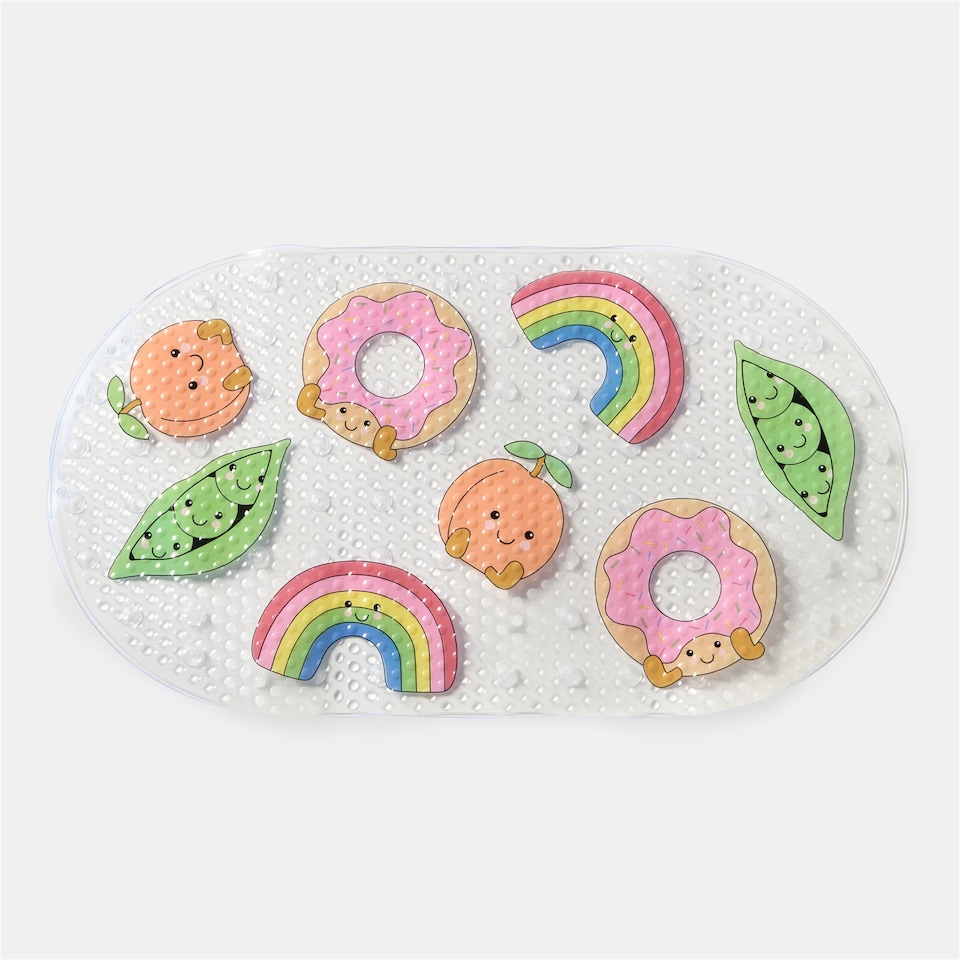 image 1 of Kids Sweetie Pies PVC Bath Mat Non Slip Strong Suction | Multi