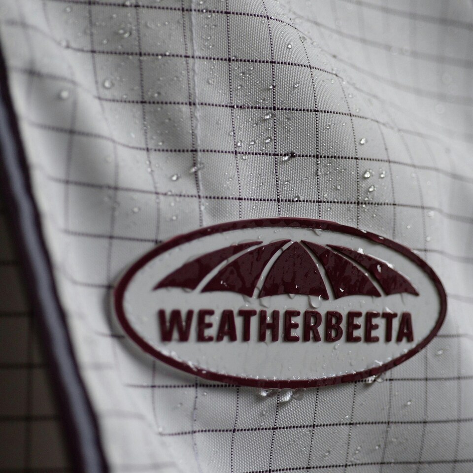 image 1 of Weatherbeeta Hybrid Seasons Combo Neck Horse Fly Rug - White/Maroon - 6´ 5"