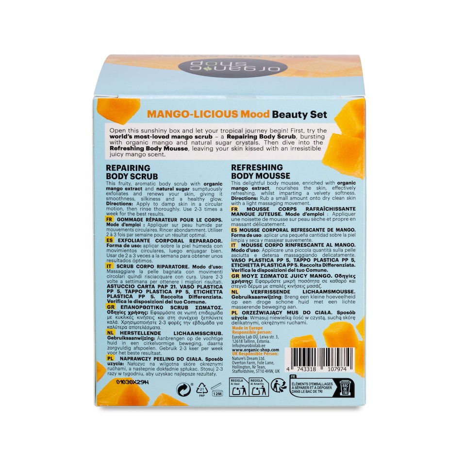 image 1 of Organic Shop Mango-Licious Mood Beauty Gift Set 250ml/250ml