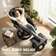 image 5 of HOMCOM Recliner Chair with Footstool, Swivel Recliner Armchair