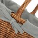 image 4 of Double Steamed Oval Wicker Shopping Basket Grey Lining | Grey | Grey