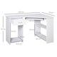 image 3 of HOMCOM L-Shaped Corner Computer Desk with 2 Shelves Worktop White