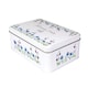 image 3 of Blue & Purple Floral Rectangular Tin