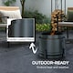 image 4 of Outsunny 37cm Smokeless Wood Burning Firepit Metal Fire Pit, Black