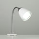 image 1 of ValueLights Adjustable Single Gloss White And Chrome Clamp Clip On LED Desk Spotlight Table Light