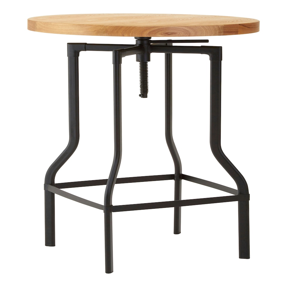 image 1 of Interiors By Premier Industrial Design Ash Veneer Bar Table, Durable Round Bar Table For Livingroom, Functional Wooden Table