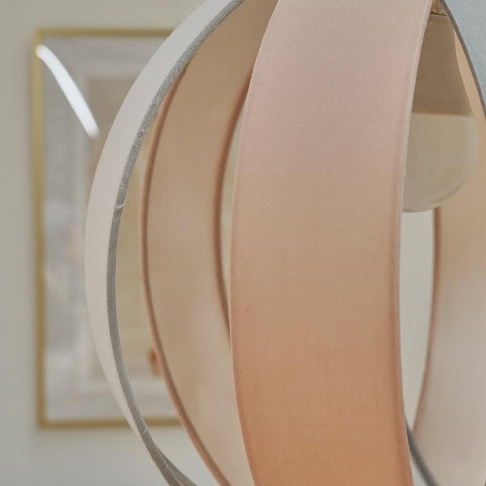 image 1 of ValueLights Pink Modern Fabric Globe Ceiling Pendant Light Shade