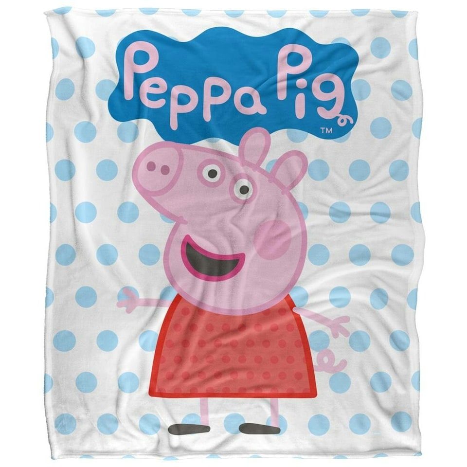 image 1 of Peppa Pig Logo Blanket - White - One Size