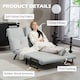 image 5 of HOMCOM Click Clack 2 Seater Sofa Bed for Living Room, Guest Room, Light Grey 